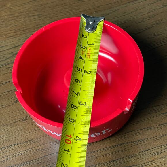 Vintage Budweiser Beer Ashtray Red Plastic 1980s Bar Bud Advertisement American - Picture 6 of 16